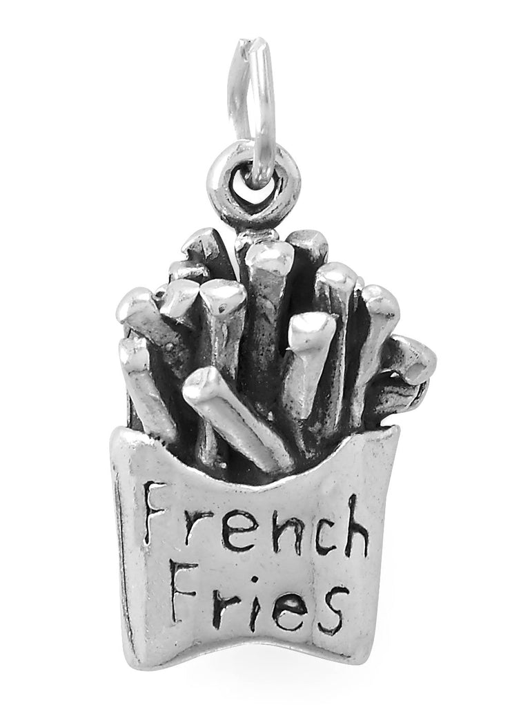 French Fries Charm Sterling Silver