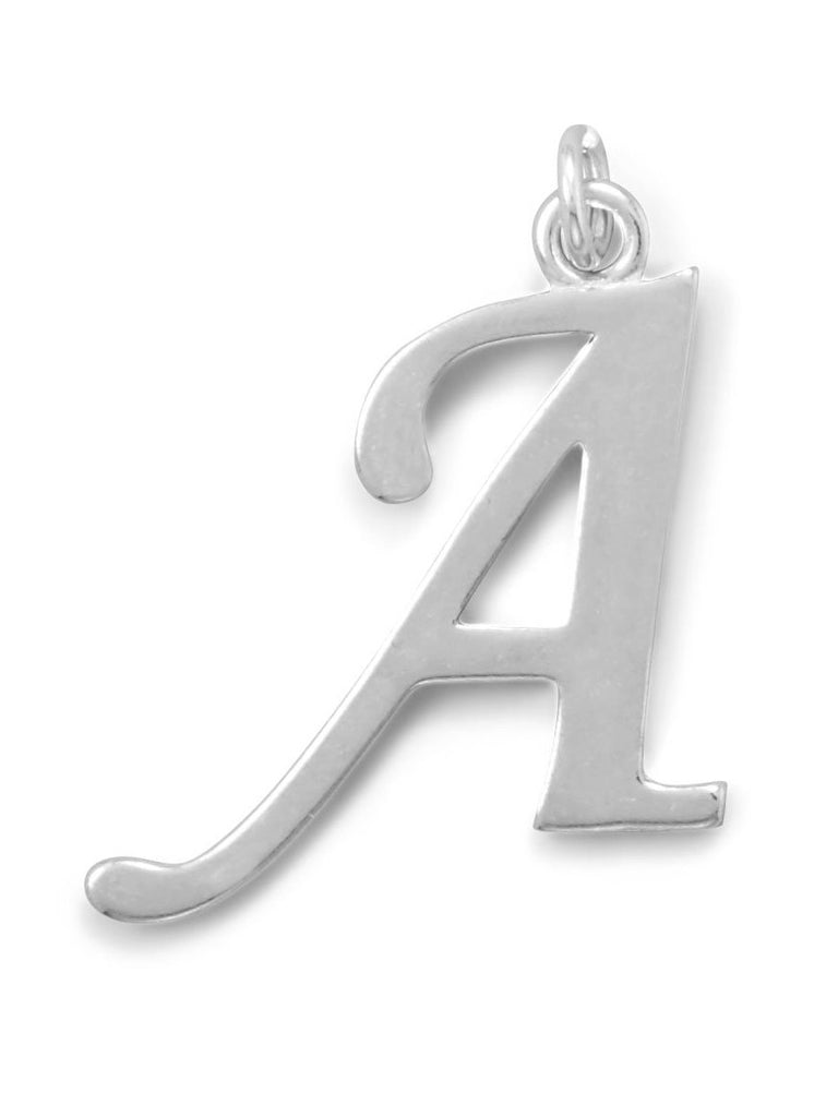 Sterling Silver Alphabet Capital Letter A Pendant Charm