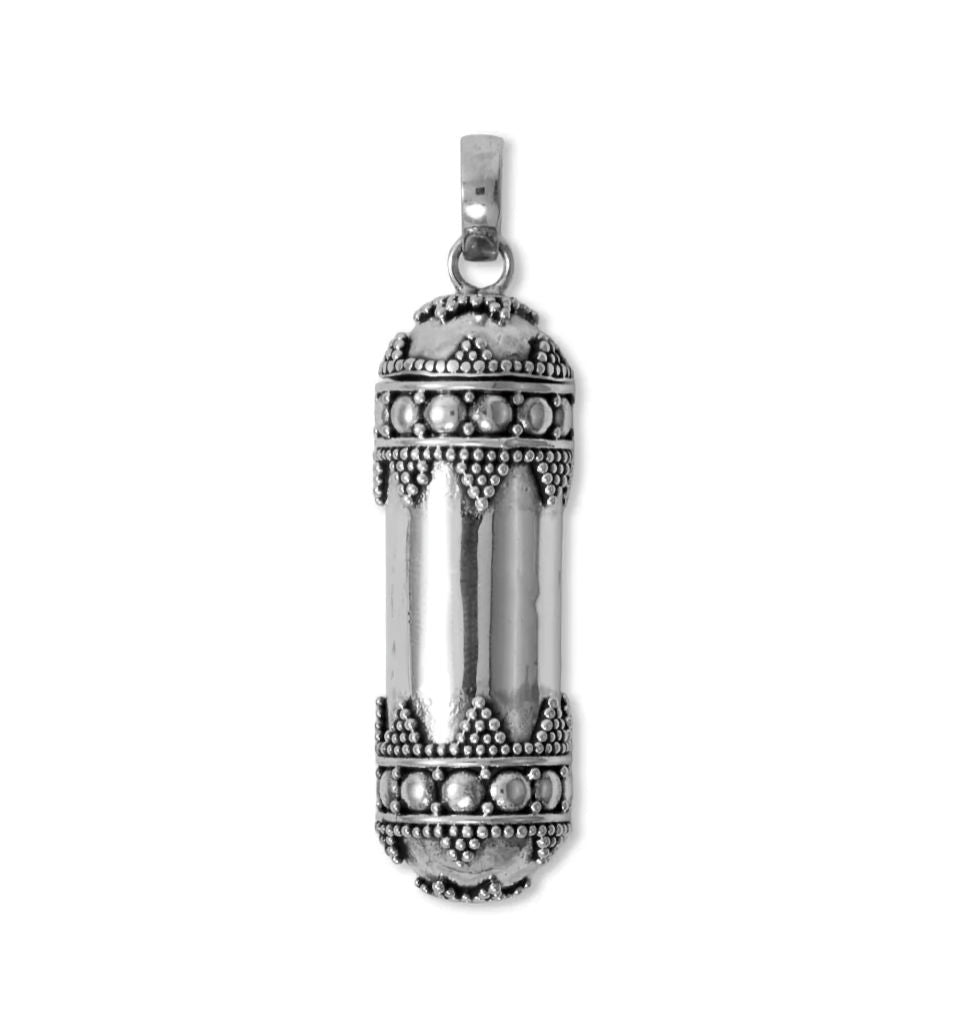 Keepsake Pendant with Removable Top Handmade in Bali Sterling Silver