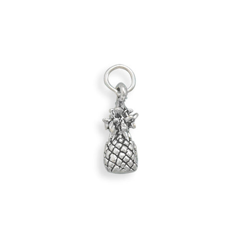 Pineapple Charm 3-D Sterling Silver - Made in the USA