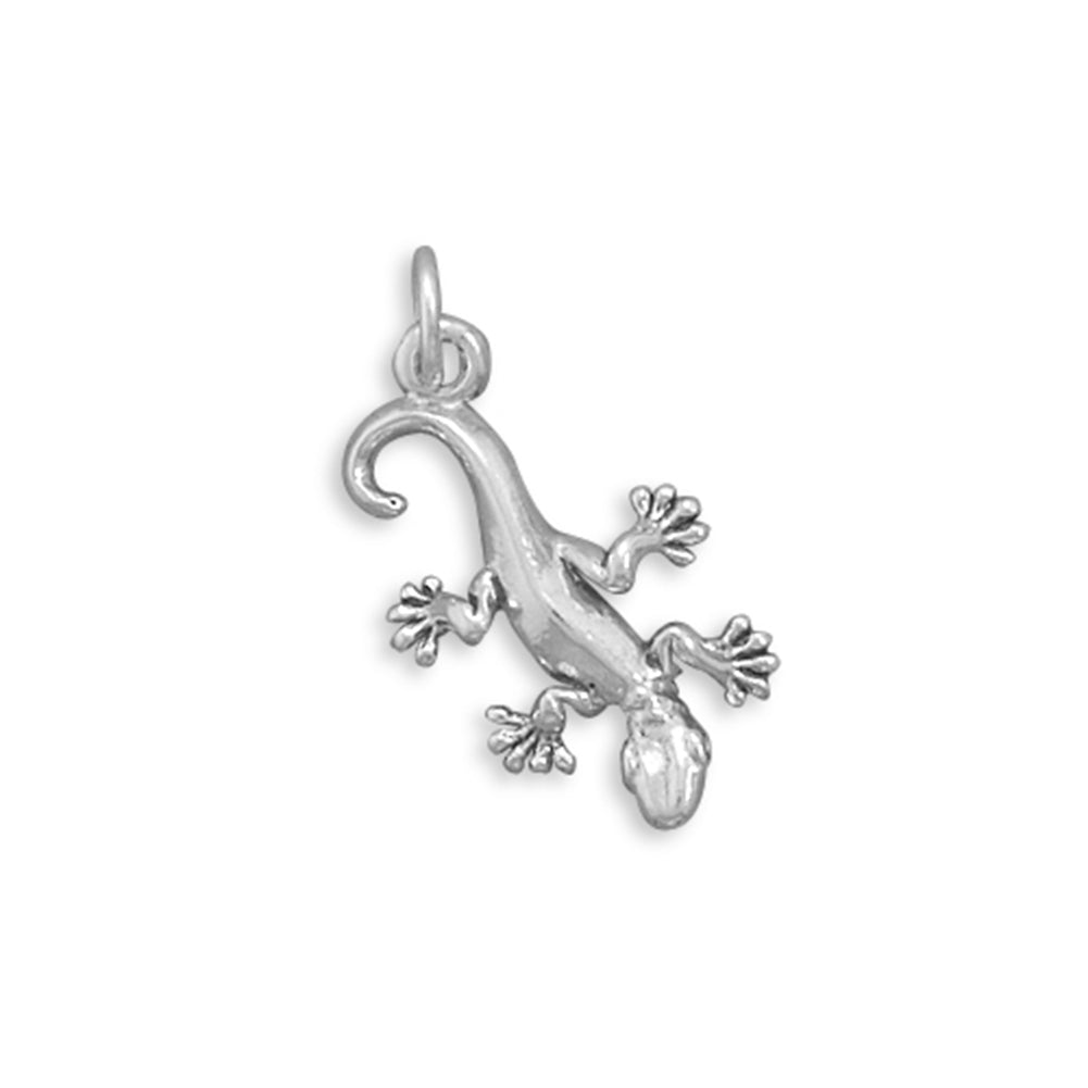 Gecko Charm Sterling Silver