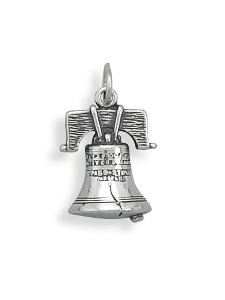 Liberty Bell Charm Sterling Silver