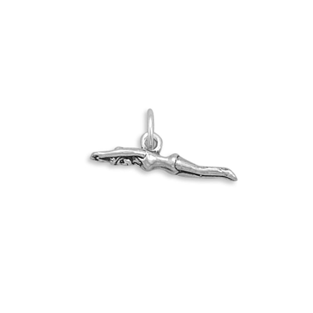 Swimmer Charm Diver Sterling Silver