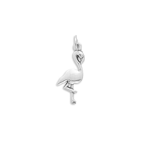 Flamingo with Raised Leg Sterling Silver Charm