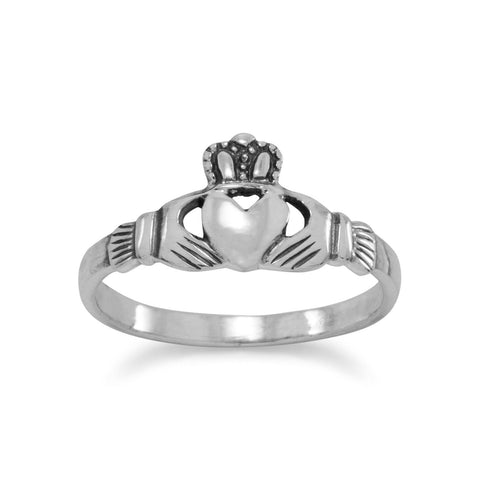 Claddagh Ring Polished Sterling Silver