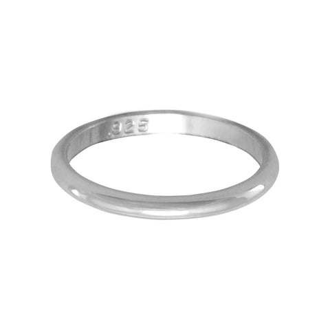 Baby Band Ring Sizes 1-3 Polished Sterling Silver 1.5mm Wide Made in the USA