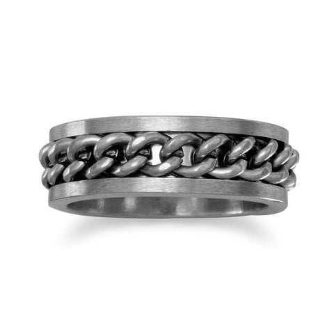 Curb Chain Center Ring 316L Surgical Stainless Steel