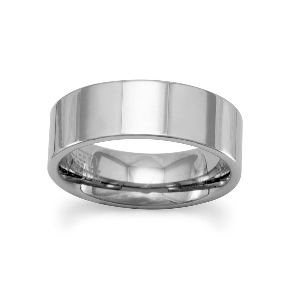 Tungsten Carbide Band Ring 6.5mm Wide Flat Front Comfort Fit