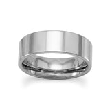 Tungsten Carbide Band Ring 6.5mm Wide Flat Front Comfort Fit