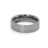 Tungsten Carbide Band Ring 6.5mm Wide Flat Front Comfort Fit