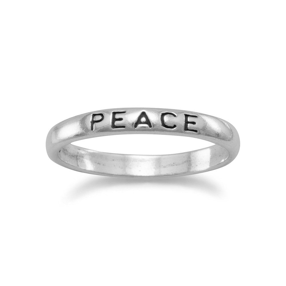 Peace Band Ring Sterling Silver