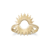 Sunrise Ring Gold-plated Half Sun Design