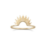 Sunrise Ring Gold-plated Half Sun Design