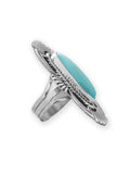 Richard Wylie Native American Campitos Turquoise Ring Sterling Silver Handcrafted