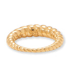 Twisted Cable Ring 14k Gold-plated Silver