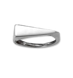 Triangle Slice Ring 14k Rhodium-plated Silver Stackable