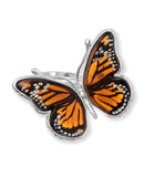 Monarch Butterfly Ring Handmade with Genuine Baltic Amber Sterling Silver