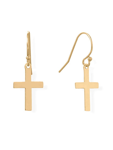 Small Cross Earrings 14k Gold-filled
