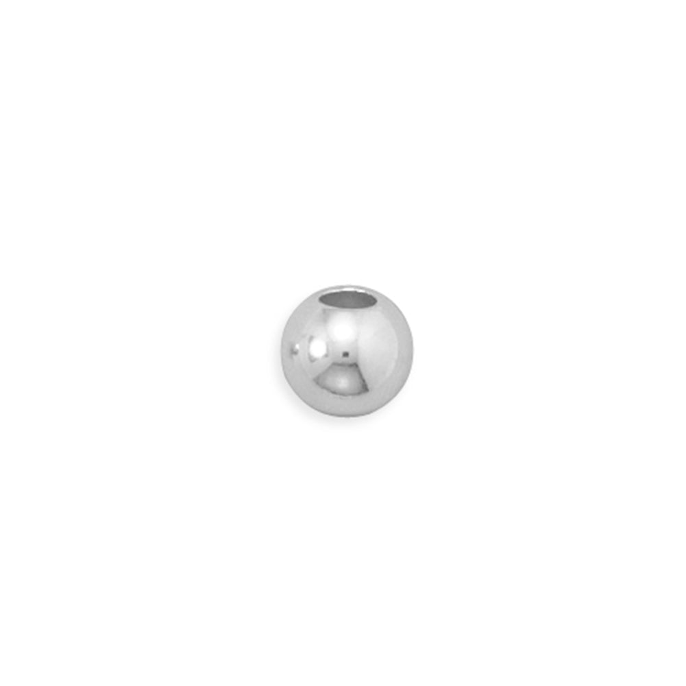 Spacer Bead 8mm Sterling Silver with 4mm Hole Slide On Charm