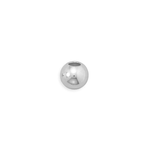 Spacer Bead 8mm Sterling Silver with 4mm Hole Slide On Charm
