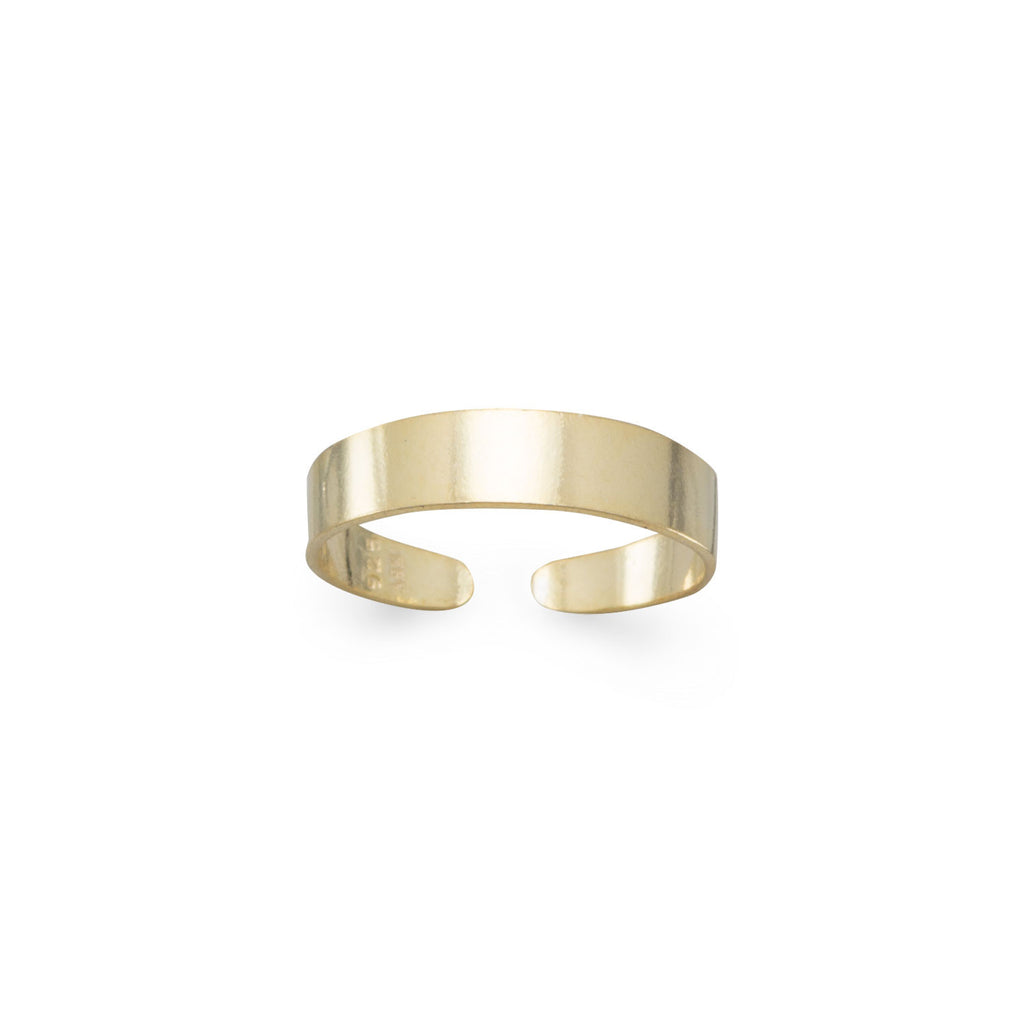 Toe Ring Gold-plated 4mm Plain Band