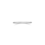 Sterling Silver Toe Ring Polished Plain 4mm Wide Flat Band