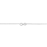 Infinity Anklet Bracelet Anklet Stelring Silver Adjustable Length, 11-inch