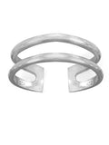 Sterling Silver Toe Ring Two-row Polished