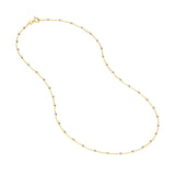 14k Two-tone Gold Satellite Chain Necklace 025 Gauge