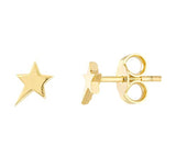 Polished Shooting Star Stud Earrings 14k Yellow Gold