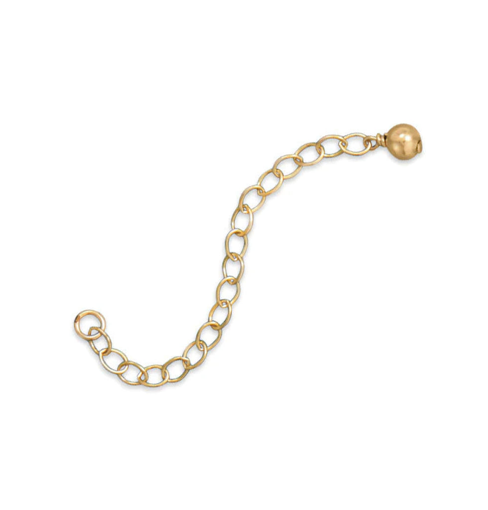 Extender Chain 2-inch 14k Gold-filled with 4mm Bead End