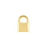 Small Padlock Stud Earrings 14k Yellow Gold