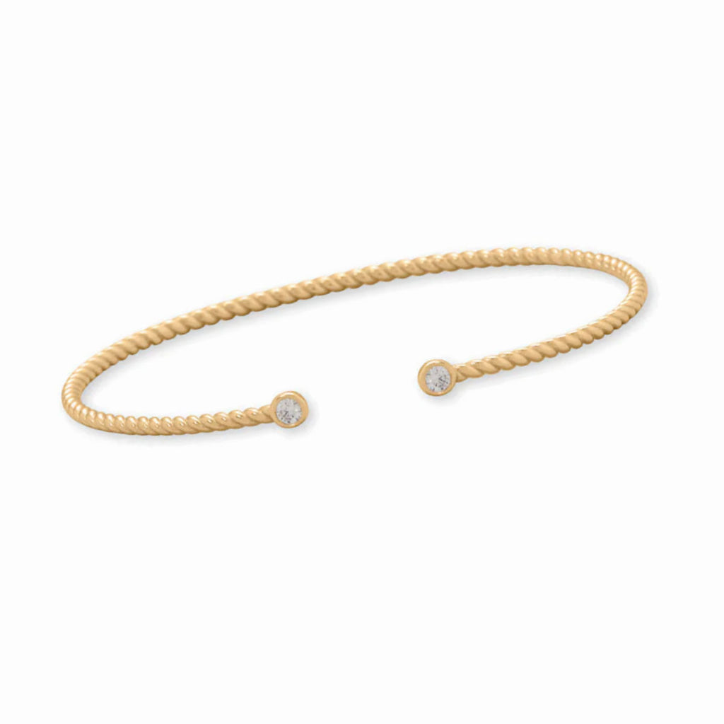 Twist gold-plated bracelet