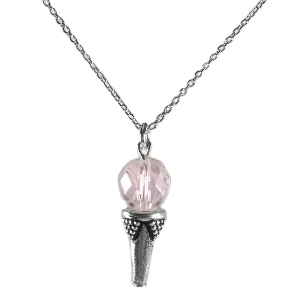 AzureBella Jewelry Ice Cream Cone Necklace Sterling Silver Strawberry Frost, 16-inch Chain Included