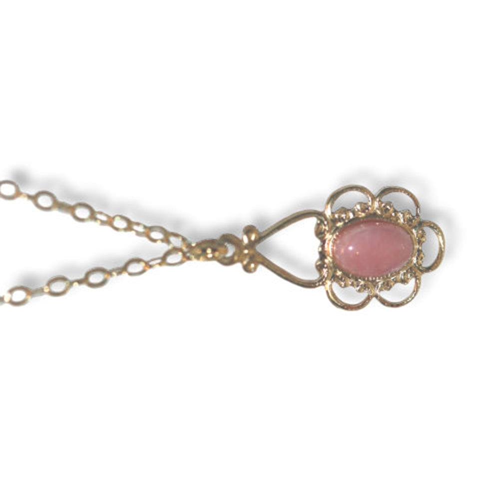 Pink Rhodochrosite Inca Stone Gold-filled Adjustable Length