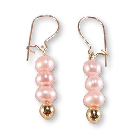 Dyed Pink Cultured Freshwater Pearl Earrings 14K Gold-filled Earwire