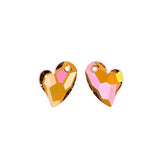 Devoted 2U Crystal Heart Earrings, Astral Pink