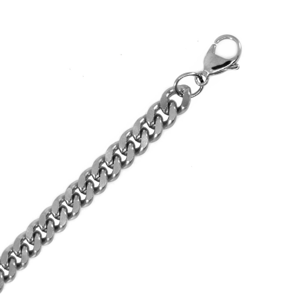 Stainless Steel Curb Chain Bracelet 7mm Width