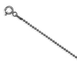 Black Rhodium Bead Pallini Ball Chain Necklace
