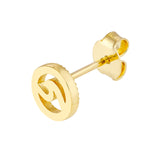 Wave Stud Earrings 14k Yellow Gold