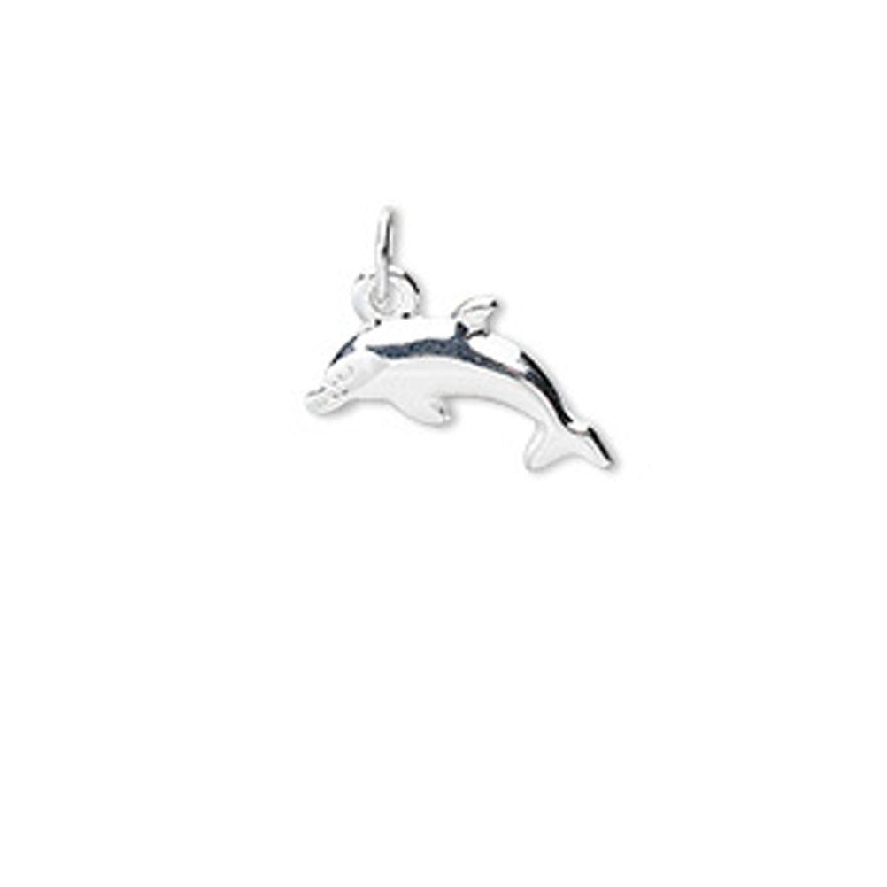 Dolphin Charm Polished Sterling Silver