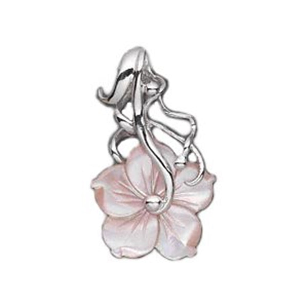 Pink Bleufer Shell Pendant Handcrafted Sterling Silver
