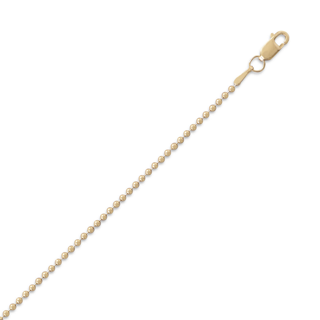 Bead Ball Chain 14k Gold-filled 1.5mm Width  - Made in the USA