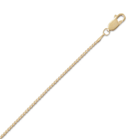 Box Chain Necklace 14K Yellow Gold-filled - Made in the USA