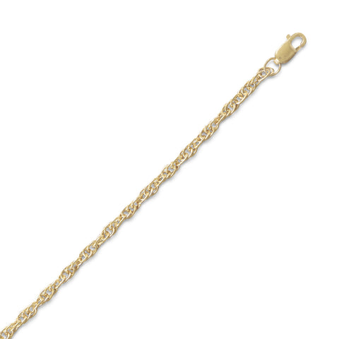 Rope Chain Necklace 2.5mm Wide 14k Yellow Gold-filled - Made in the USA