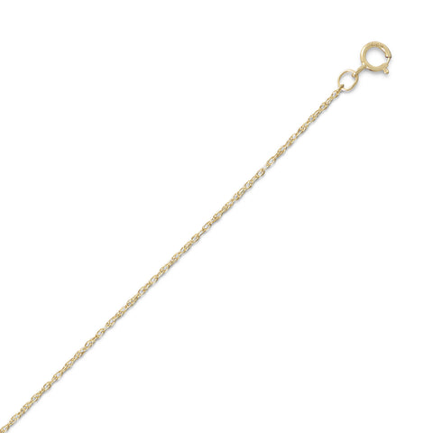 Rope Chain Necklace 14k Yellow Gold-filled 1.1mm Width - Made in the USA
