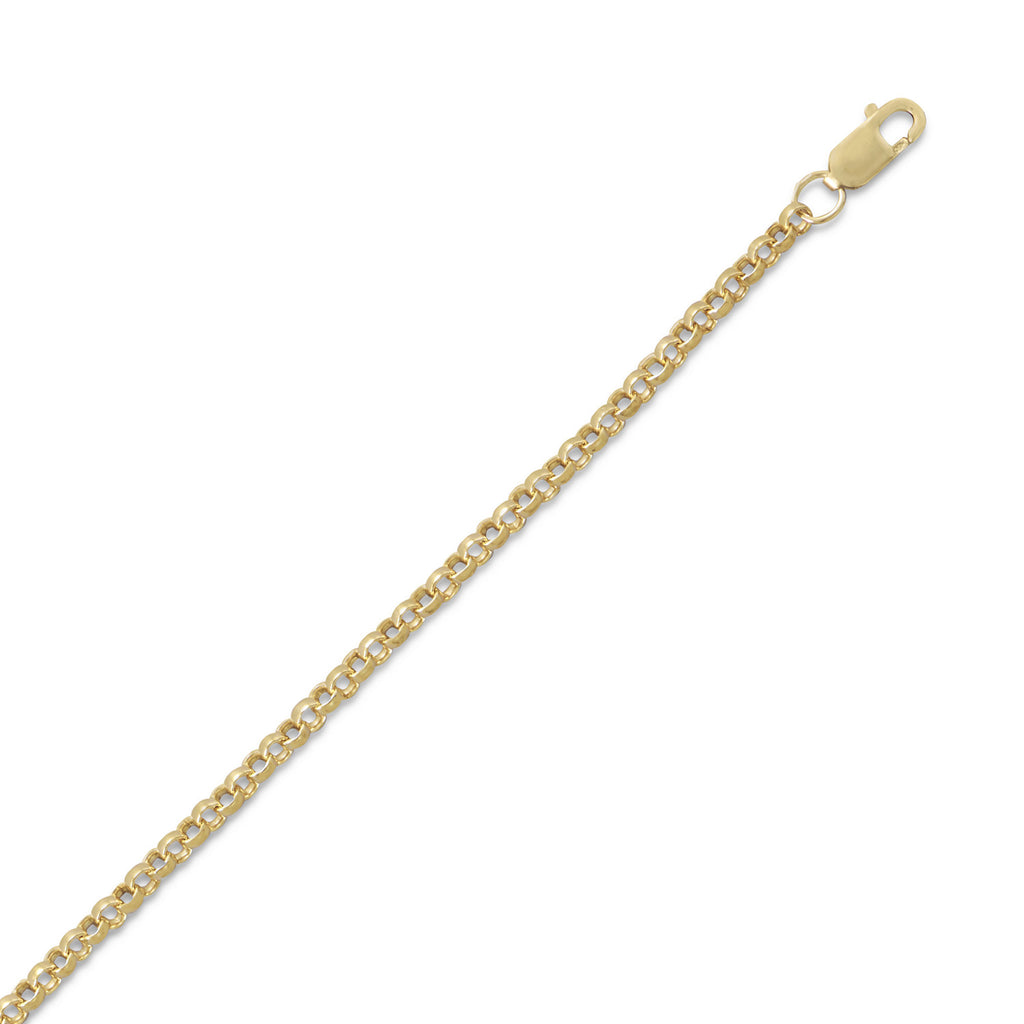 Rolo Chain Necklace 2.6mm Width 14k Yellow Gold-filled - Made in the USA