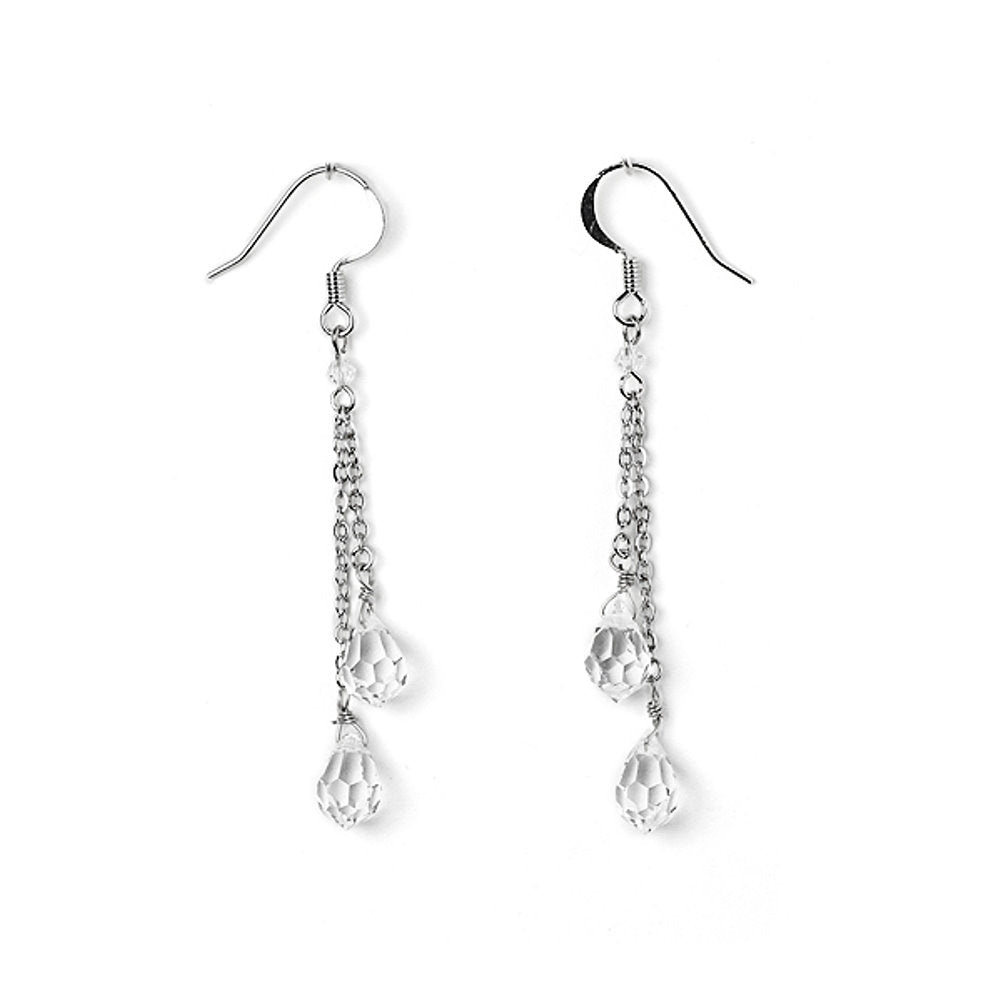 Chain Drop Crystal Earrings Made with Swarovski(R) Crystals