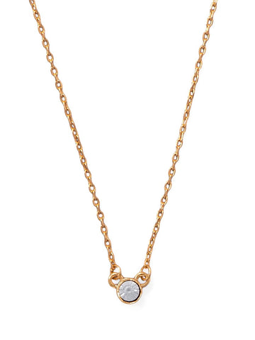 Limited Edition 14k Gold-plated Necklace with Single Swarovski Crystal Pendant