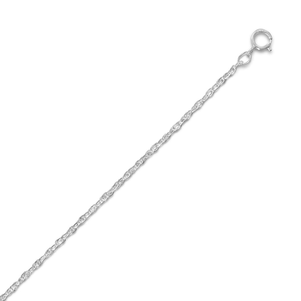Light Rope Chain Necklace 1.3mm Width Sterling Silver - Made in the USA
